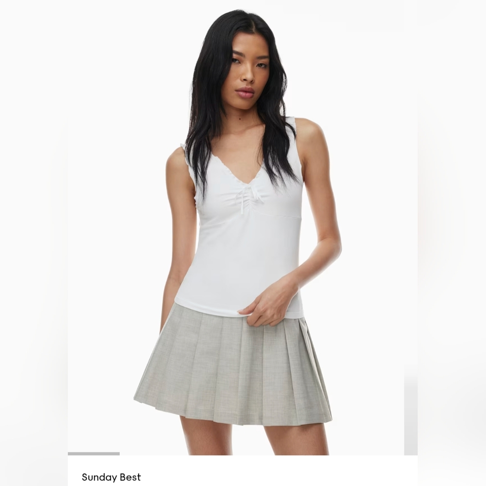 Aritzia White Sleeveless Top
